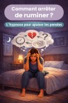 arrêter de ruminer : femme submergée par des pensées envahissantes la nuit